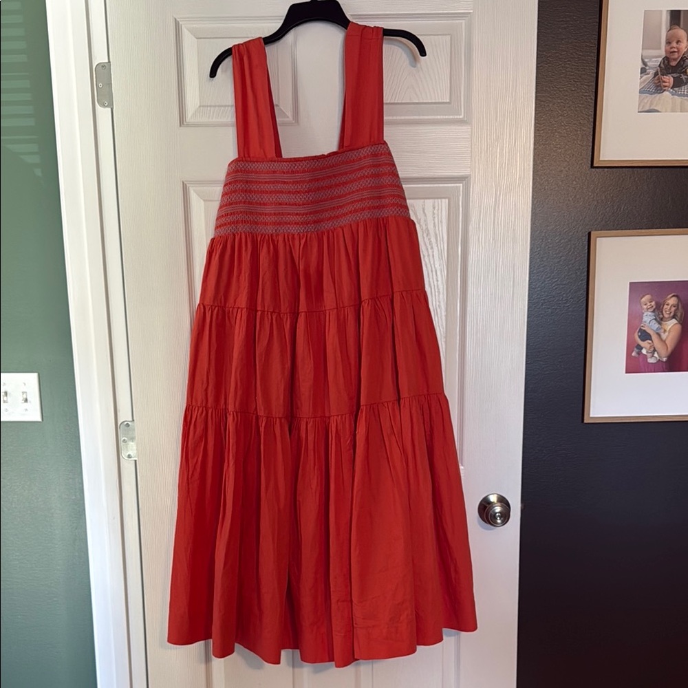 Anthropologie Smocked Tiered Dress